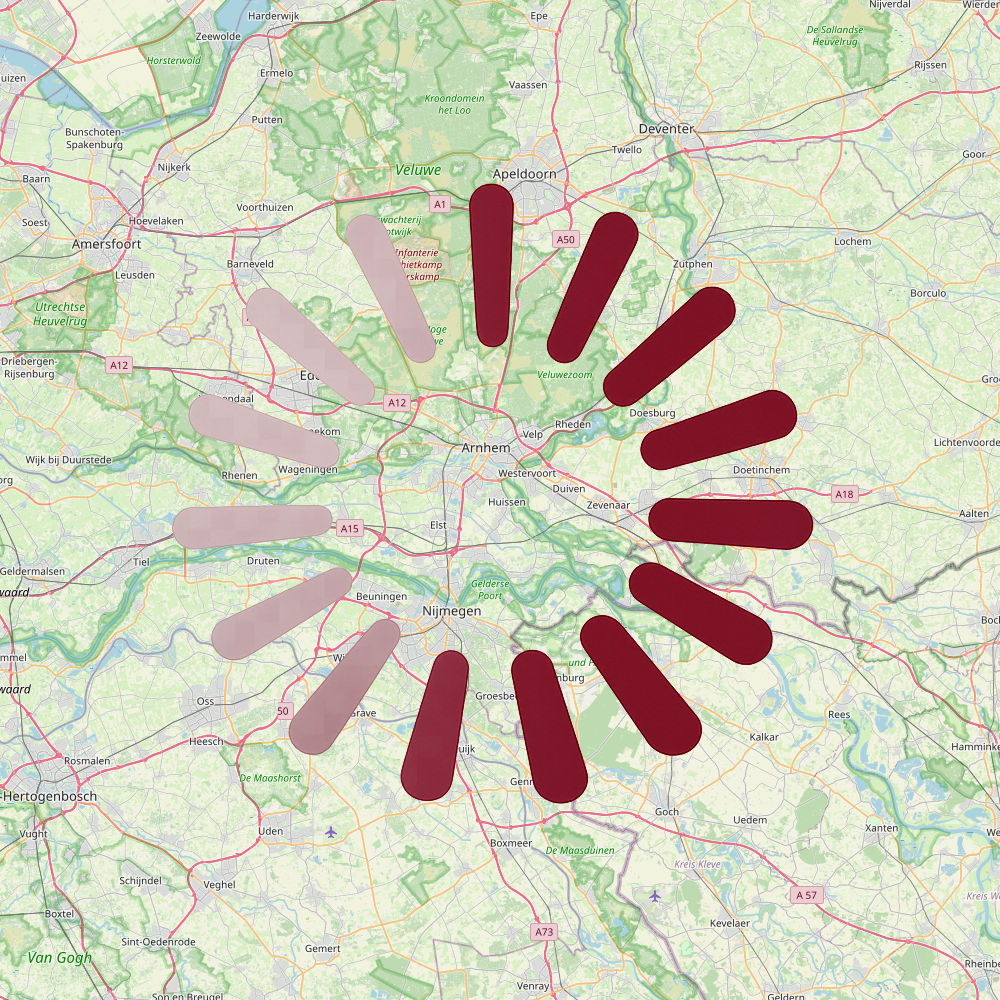 Neerslagradar Arnhem